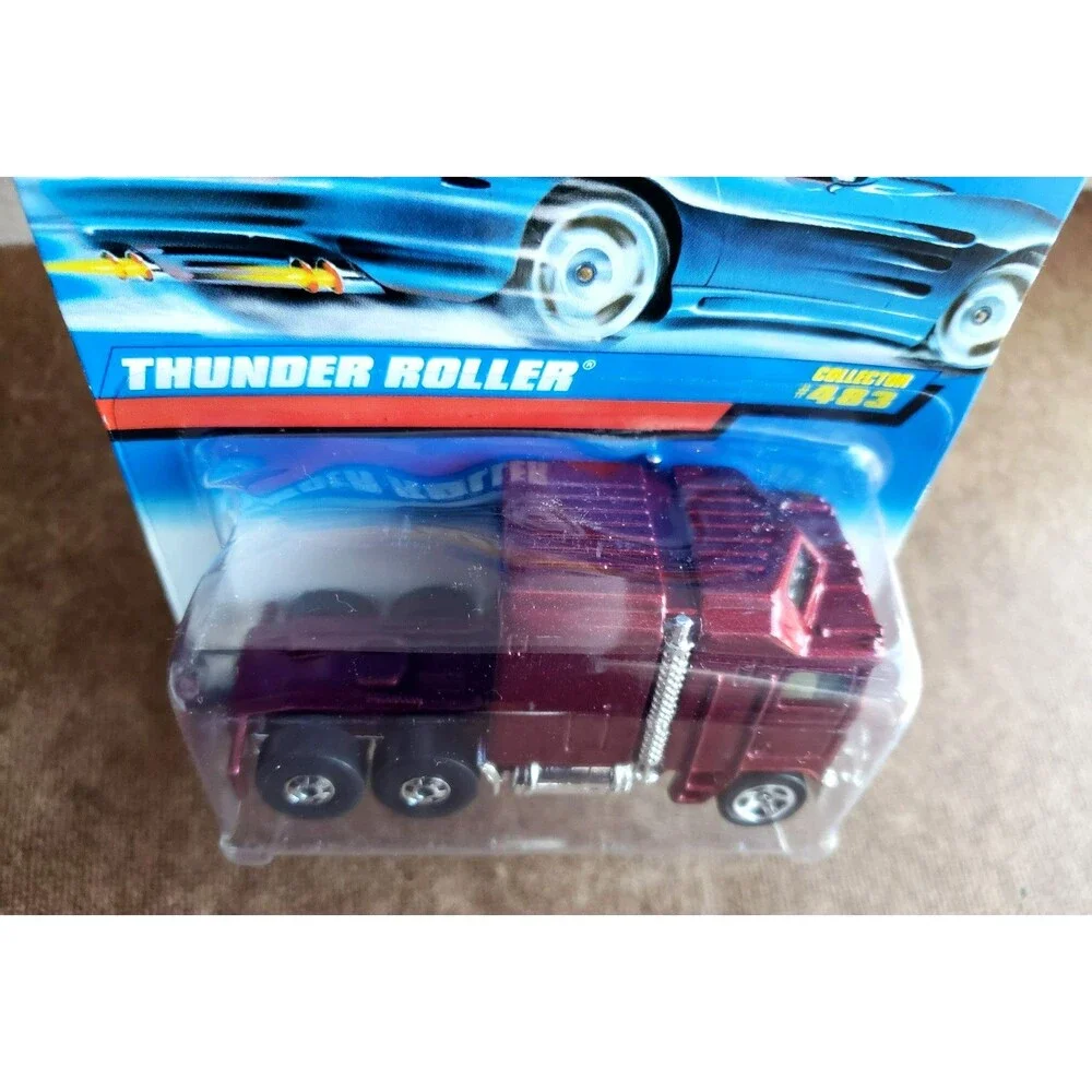 1996 Hot Wheel THUNDER ROLLER Metalflake Dark RED 483 MAINLINE SERIES 16054 1:64